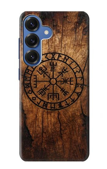 S4036 Viking Vegvisir Compass Wood Case For Samsung Galaxy S25