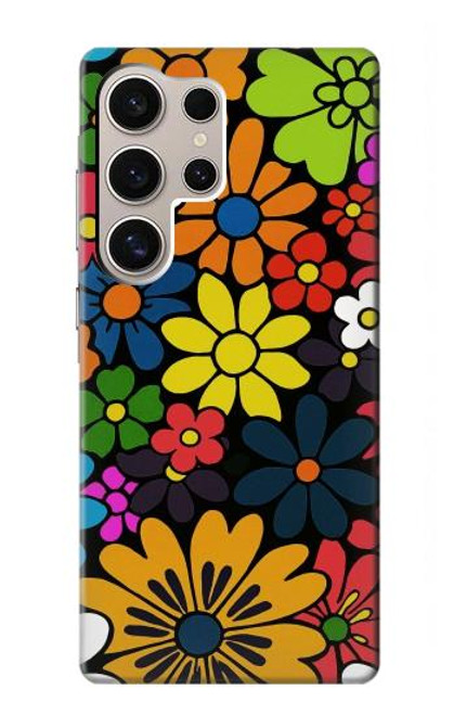 S4043 Colorful Flowers Cartoon Case For Samsung Galaxy S24 Ultra
