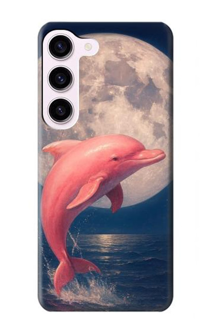 S4045 Dolphin Moon Night Case For Samsung Galaxy S23