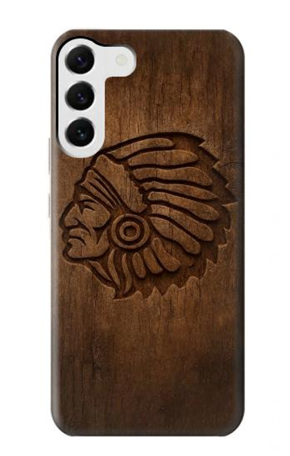 S4035 Native American Wood Carving Case For Samsung Galaxy S23 Plus