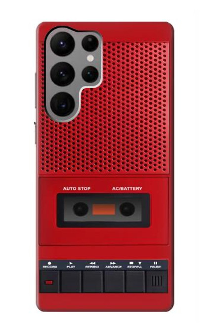 S4073 Vintage Red Cassette Player Graphic Case For Samsung Galaxy S23 Ultra