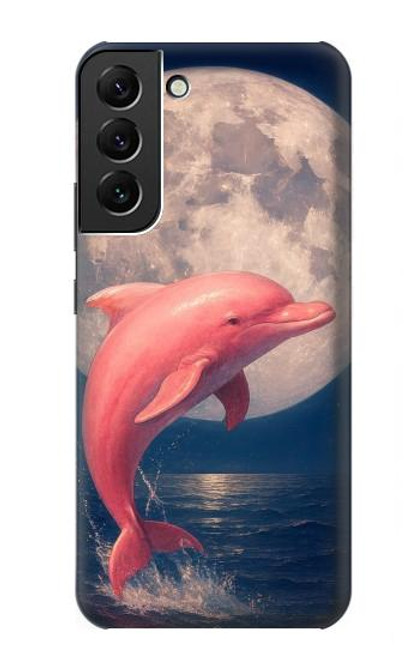 S4045 Dolphin Moon Night Case For Samsung Galaxy S22 Plus
