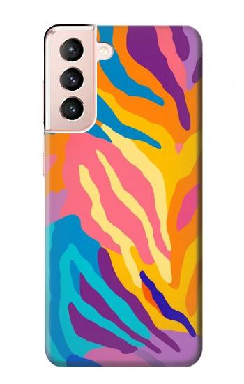 S4037 Colorful Zebra Pattern Case For Samsung Galaxy S21 5G