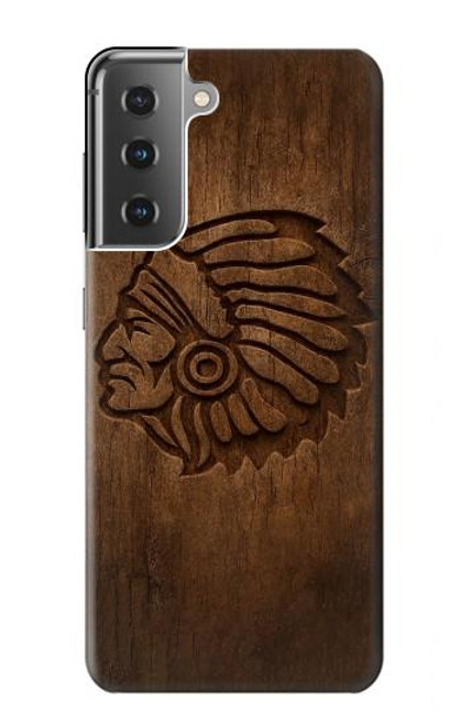 S4035 Native American Wood Carving Case For Samsung Galaxy S21 Plus 5G, Galaxy S21+ 5G