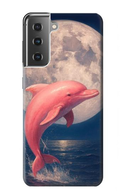 S4045 Dolphin Moon Night Case For Samsung Galaxy S21 Plus 5G, Galaxy S21+ 5G