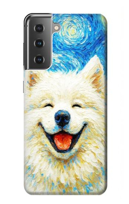 S4064 Smile Dog Van Gogh Starry Night Case For Samsung Galaxy S21 Plus 5G, Galaxy S21+ 5G