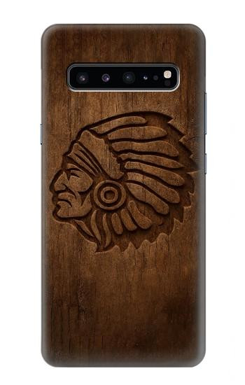 S4035 Native American Wood Carving Case For Samsung Galaxy S10 5G