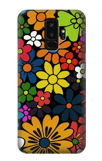 S4043 Colorful Flowers Cartoon Case For Samsung Galaxy S9 Plus