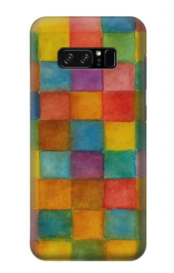 S4077 Water Color Painting Colorful Check Pattern Case For Note 8 Samsung Galaxy Note8