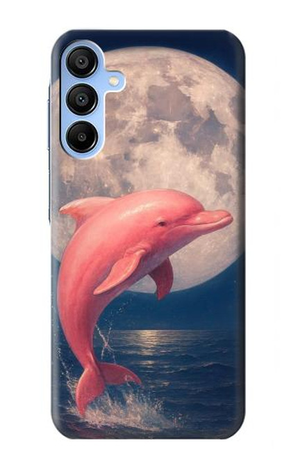 S4045 Dolphin Moon Night Case For Samsung Galaxy A15 5G
