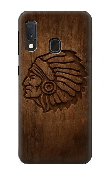S4035 Native American Wood Carving Case For Samsung Galaxy A20e
