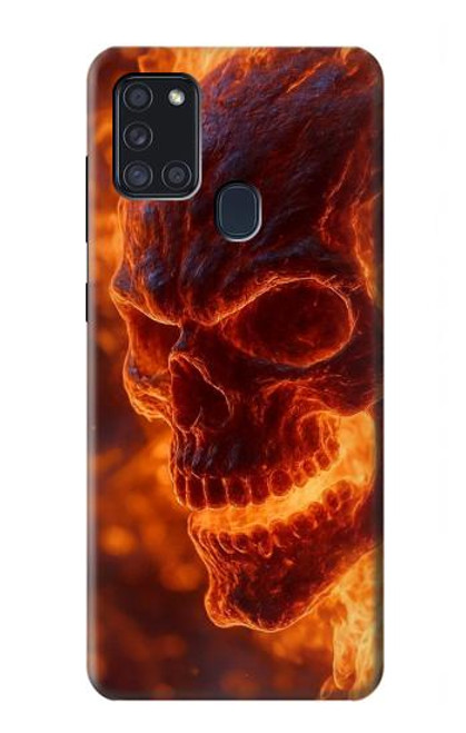 S4062 Fire Skull Case For Samsung Galaxy A21s
