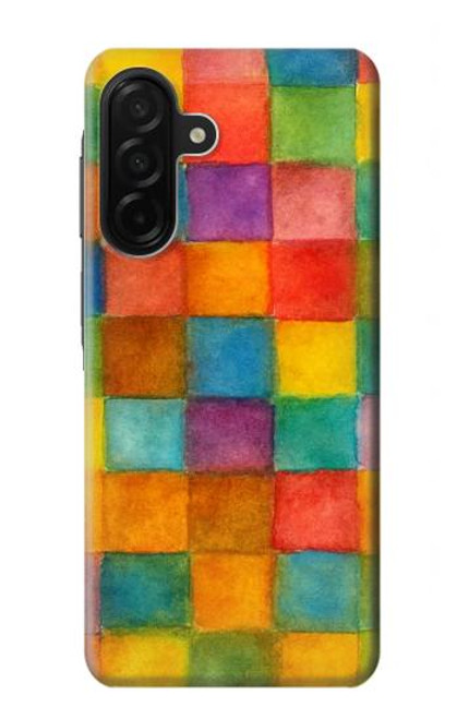 S4077 Water Color Painting Colorful Check Pattern Case For Samsung Galaxy A26
