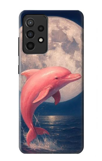 S4045 Dolphin Moon Night Case For Samsung Galaxy A52, Galaxy A52 5G