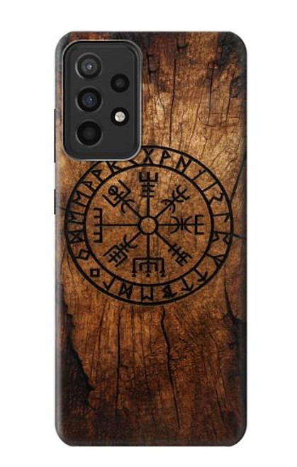 S4036 Viking Vegvisir Compass Wood Case For Samsung Galaxy A52s 5G