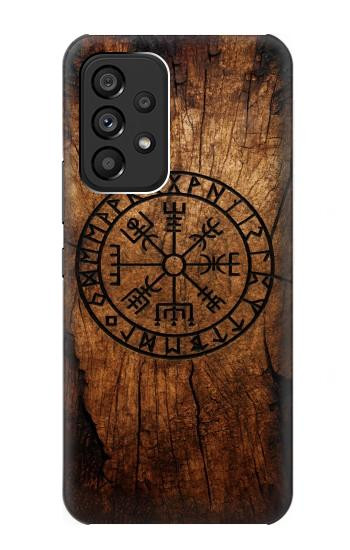 S4036 Viking Vegvisir Compass Wood Case For Samsung Galaxy A53 5G