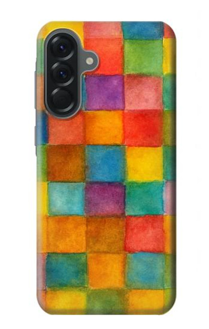 S4077 Water Color Painting Colorful Check Pattern Case For Samsung Galaxy A56