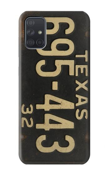 S4061 Vintage Texas Car License Plate Case For Samsung Galaxy A71 5G