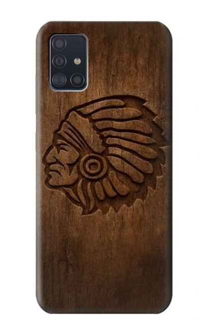 S4035 Native American Wood Carving Case For Samsung Galaxy A51