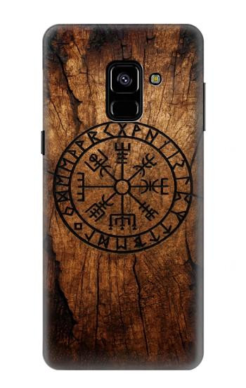 S4036 Viking Vegvisir Compass Wood Case For Samsung Galaxy A8 (2018)