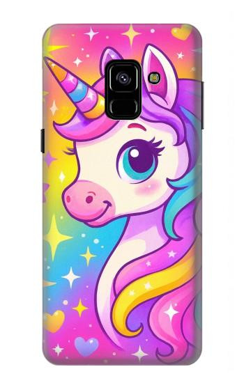 S4057 Cute Unicorn Cartoon Case For Samsung Galaxy A8 (2018)