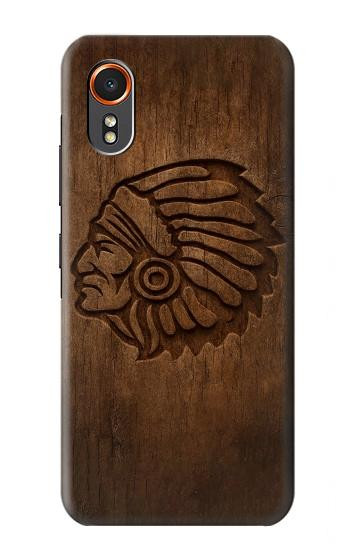 S4035 Native American Wood Carving Case For Samsung Galaxy XCover7