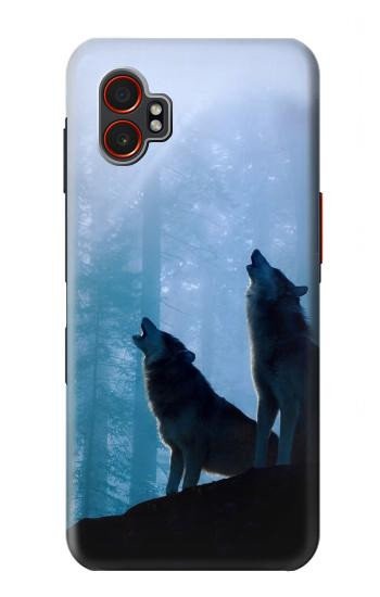 S4053 Two Wolves Couple Howling Forest Case For Samsung Galaxy XCover7 Pro