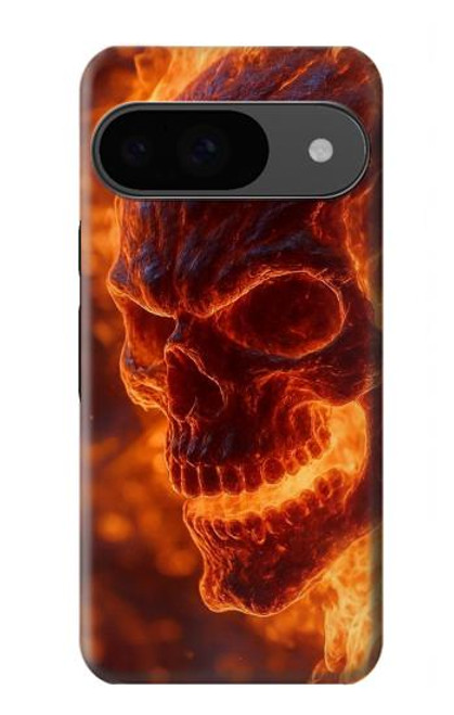 S4062 Fire Skull Case For Google Pixel 9