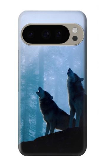 S4053 Two Wolves Couple Howling Forest Case For Google Pixel 9 Pro