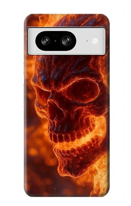 S4062 Fire Skull Case For Google Pixel 8