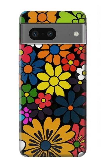 S4043 Colorful Flowers Cartoon Case For Google Pixel 7a