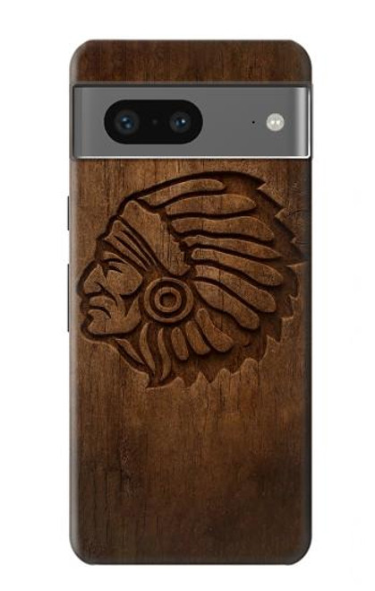 S4035 Native American Wood Carving Case For Google Pixel 7