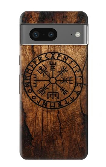 S4036 Viking Vegvisir Compass Wood Case For Google Pixel 7