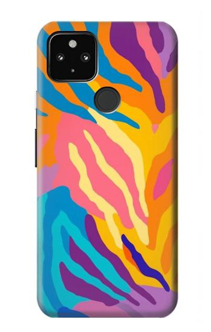 S4037 Colorful Zebra Pattern Case For Google Pixel 4a 5G