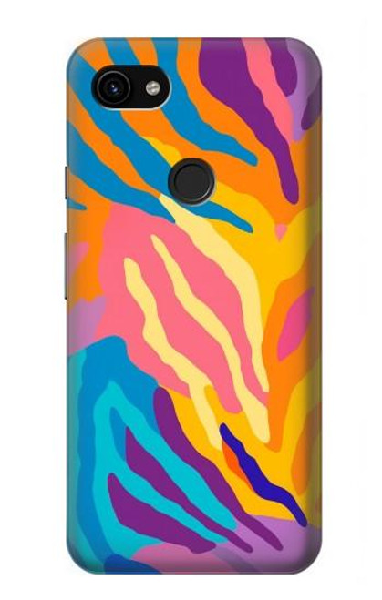 S4037 Colorful Zebra Pattern Case For Google Pixel 3a XL