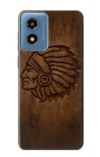 S4035 Native American Wood Carving Case For Motorola Moto G Play 4G (2024)