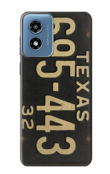 S4061 Vintage Texas Car License Plate Case For Motorola Moto G Play 4G (2024)