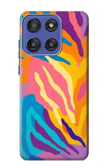 S4037 Colorful Zebra Pattern Case For Motorola Moto G Stylus 5G (2025,2026), Edge 60 Stylus