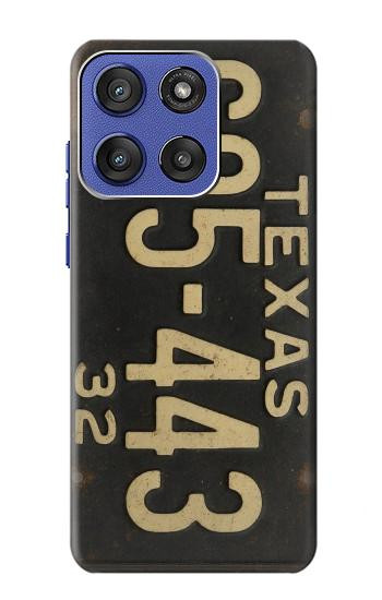 S4061 Vintage Texas Car License Plate Case For Motorola Moto G Stylus 5G (2025), Edge 60 Stylus