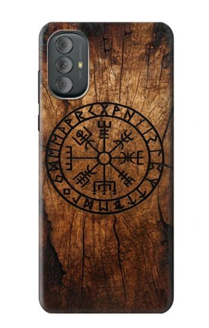 S4036 Viking Vegvisir Compass Wood Case For Motorola Moto G Power 2022, G Play 2023
