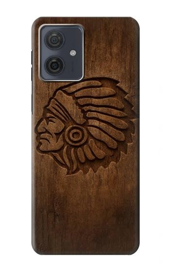 S4035 Native American Wood Carving Case For Motorola Moto G54