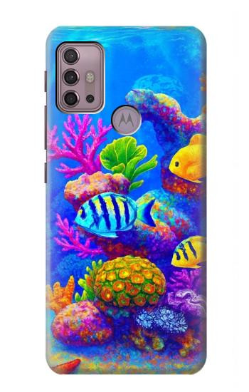 S4058 Colorful Aquarium Case For Motorola Moto G30, G20, G10