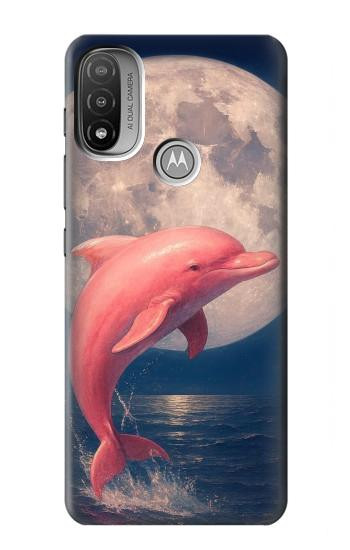S4045 Dolphin Moon Night Case For Motorola Moto E20,E30,E40
