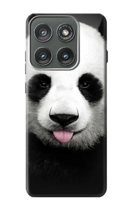 S4049 Cute Panda Stick Out Tongue Case For Motorola Edge (2025)