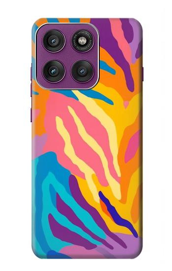 S4037 Colorful Zebra Pattern Case For Motorola Edge 60 Pro