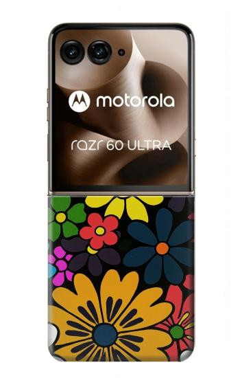 S4043 Colorful Flowers Cartoon Case For Motorola Razr 70 Ultra, 60 Ultra, 50 Ultra, Ultra 2026, Ultra 2025