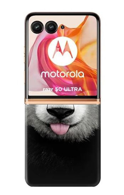 S4049 Cute Panda Stick Out Tongue Case For Motorola Razr 50 Ultra