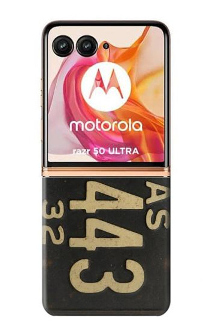 S4061 Vintage Texas Car License Plate Case For Motorola Razr 50 Ultra