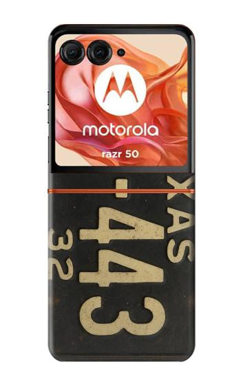 S4061 Vintage Texas Car License Plate Case For Motorola Razr 70,60,50, Razr (2026, 2025, 2024)