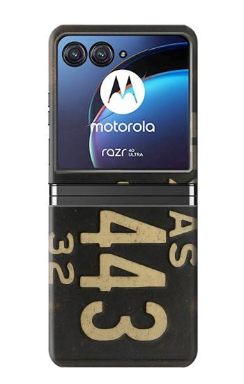 S4061 Vintage Texas Car License Plate Case For Motorola Razr 40 Ultra
